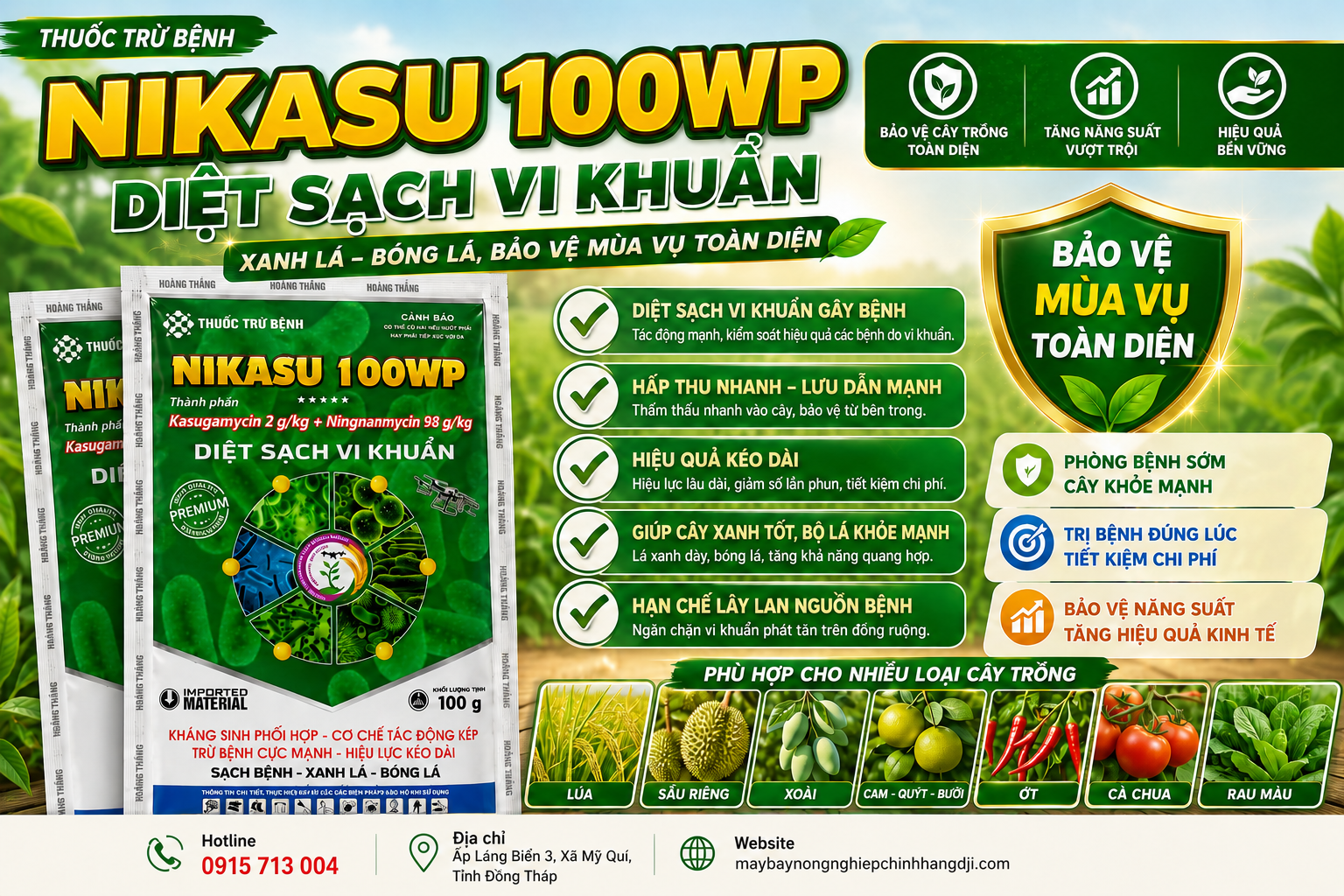 Thuốc trừ bệnh vi khuẩn hiệu quả