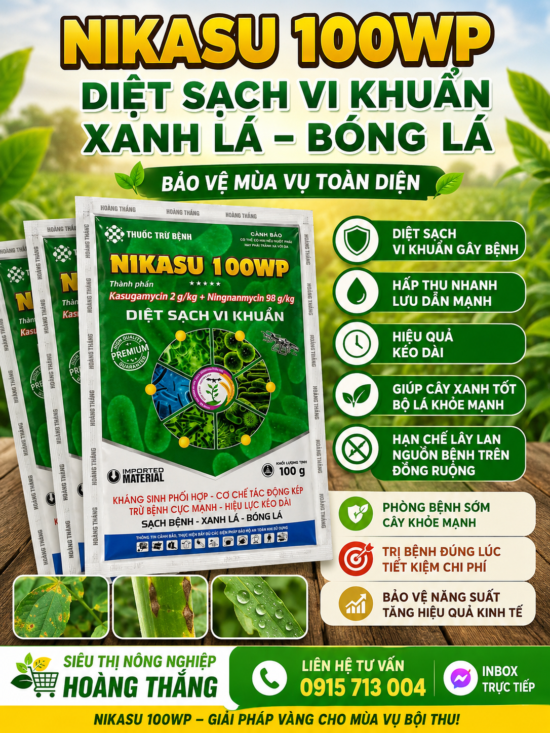Thuốc trị bệnh vi khuẩn cây trồng